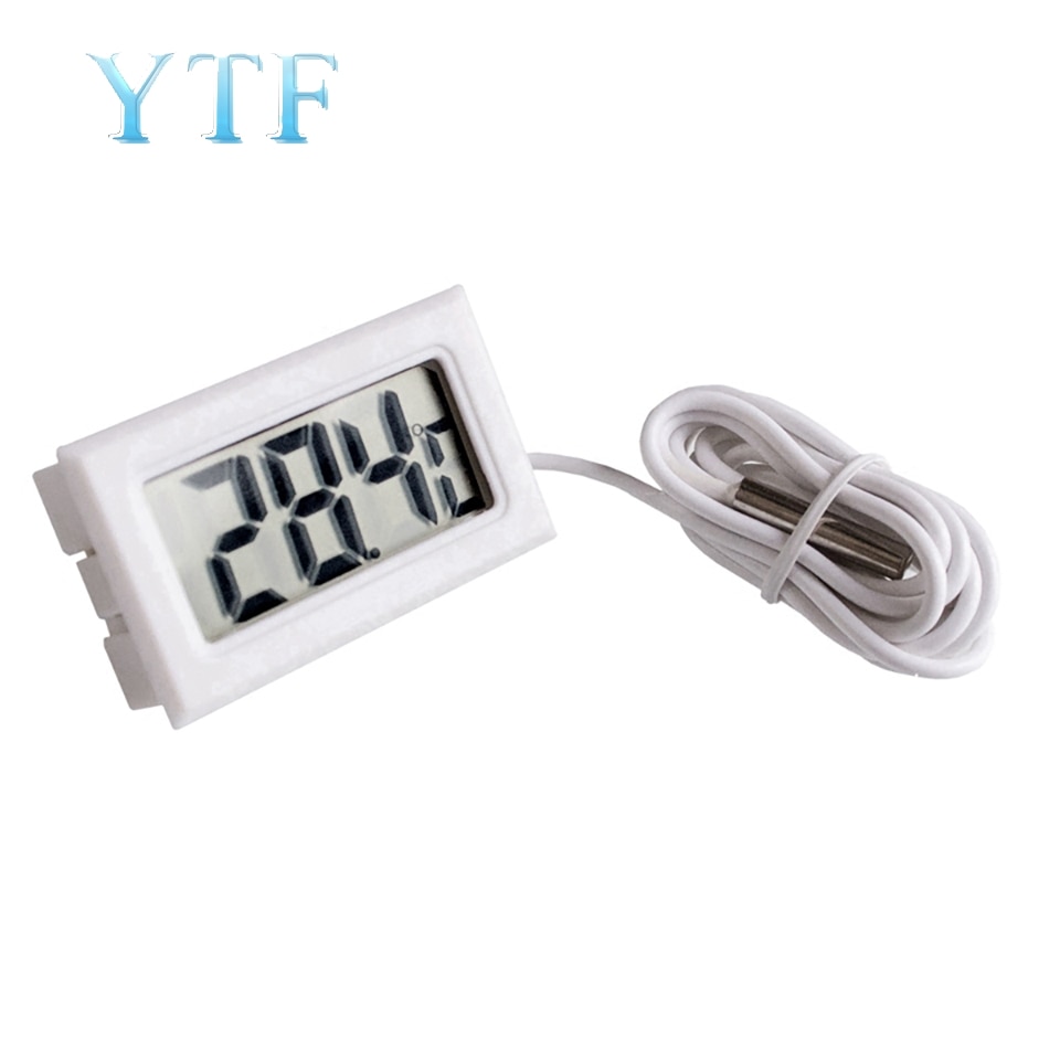 1pc min lcd-scherm digitale thermometer auto koelkast aquarium aquarium ingebouwde elektronische digitale thermometer