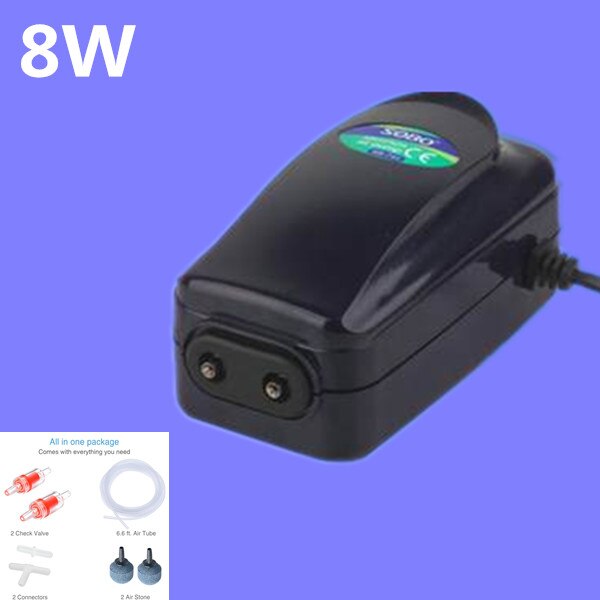 8W 12W Silent Aquarium Air Pump Fish Tank Oxygen Air Pump Quite 2 Outlets 4 Outlets Adjustable Flow: SB-748 Ball Type