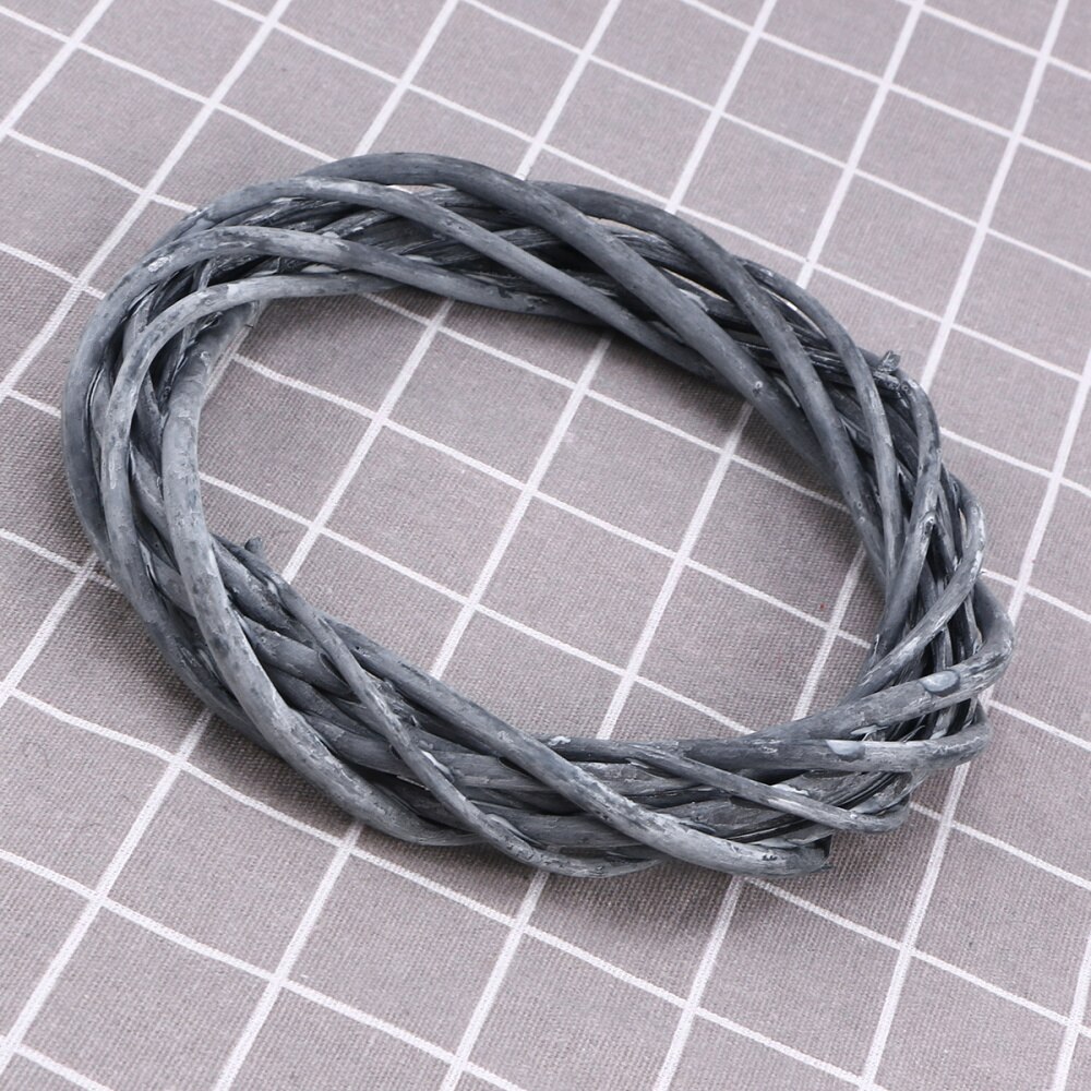 Guirlande de vigne branche de vigne couronne décorative en bois brindille pour artisanat décor porte maison (Dia 20cm noir): As Shown