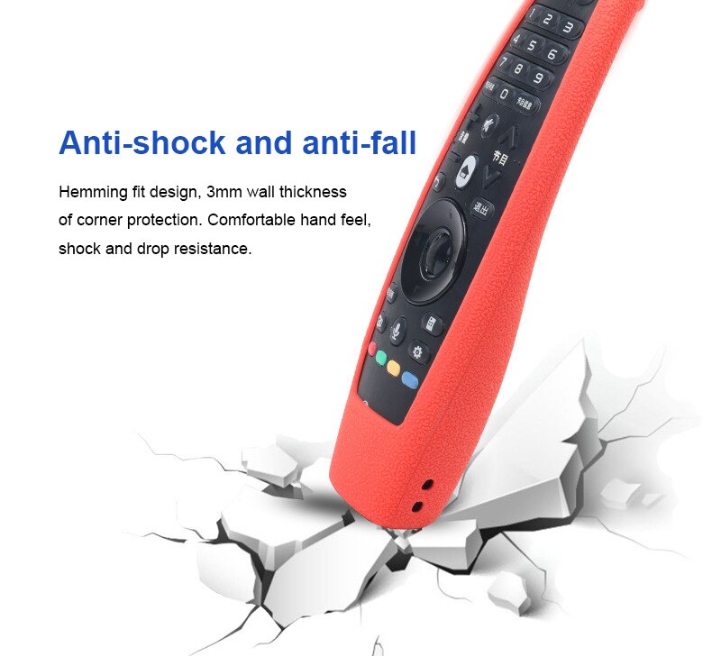 For LG Smart TV AN-MR600 AN-MR650 AN-MR18BA MR19BA MR20GA Remote Control Silicone Protective Covers with Lanyard