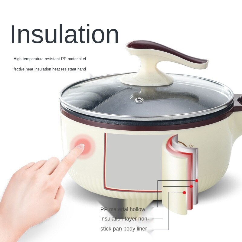 Electric cooker small long handle small electric rice cooker multi functional electric cooker plug in electric steamer