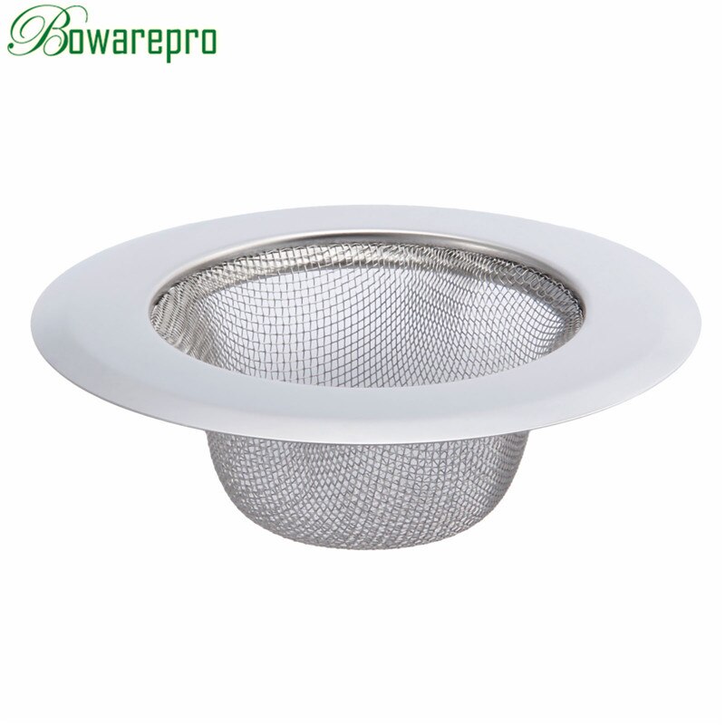 bowarepro Stainless Steel Bath Shower Drain Hole Filter Trap Metal Sink Strainer Shower Bathroom Plug Filter 9cm Kitchen Waste: Default Title