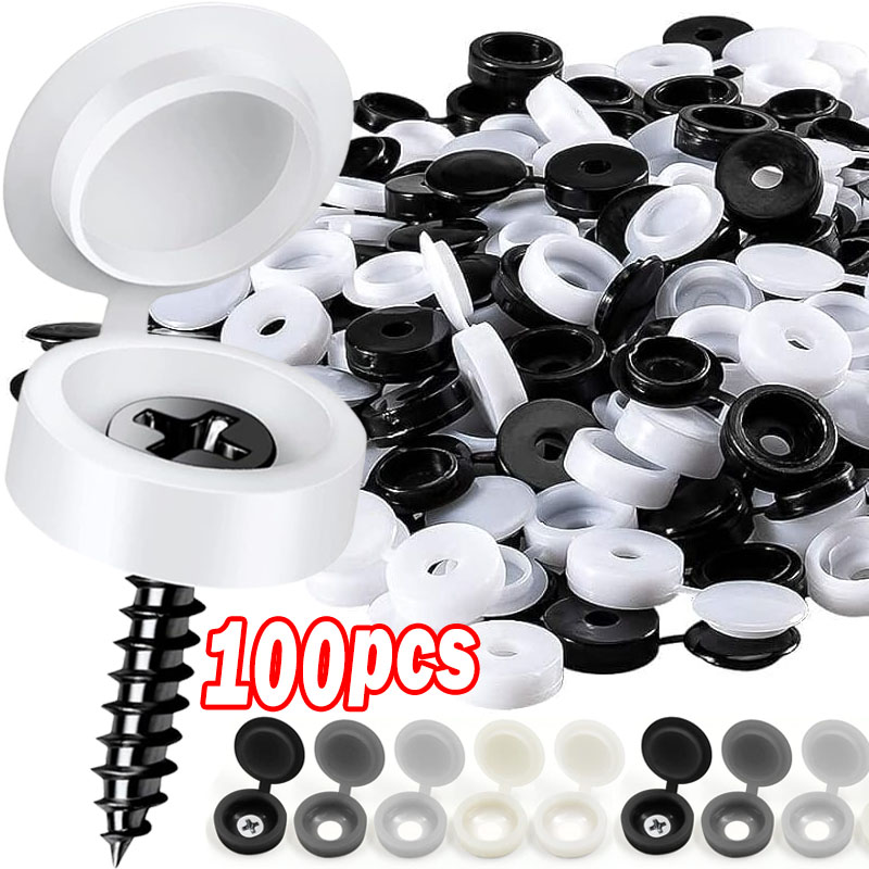 Tapa de tornillo para clavos de plástico, cubiertas decorativas, 7 colores, tapas protectoras para clavos de tuercas de coche, cubierta de tornillos autorroscantes, herrajes para muebles