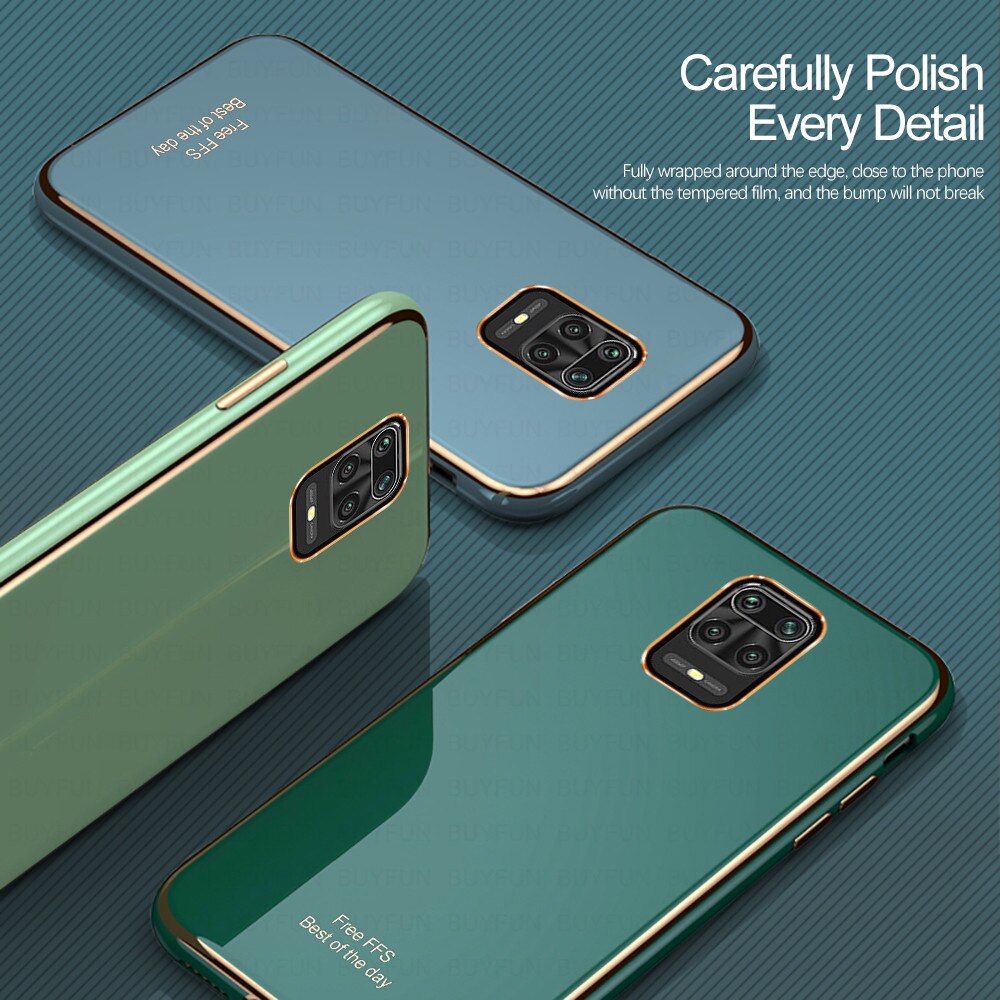 plating Mirror Frame case for xiaomi redmi Note 9 pro 9S soft Silicone phone cover on redmi 9 Note 9 9pro 9 S Not 9 pro 9S coque