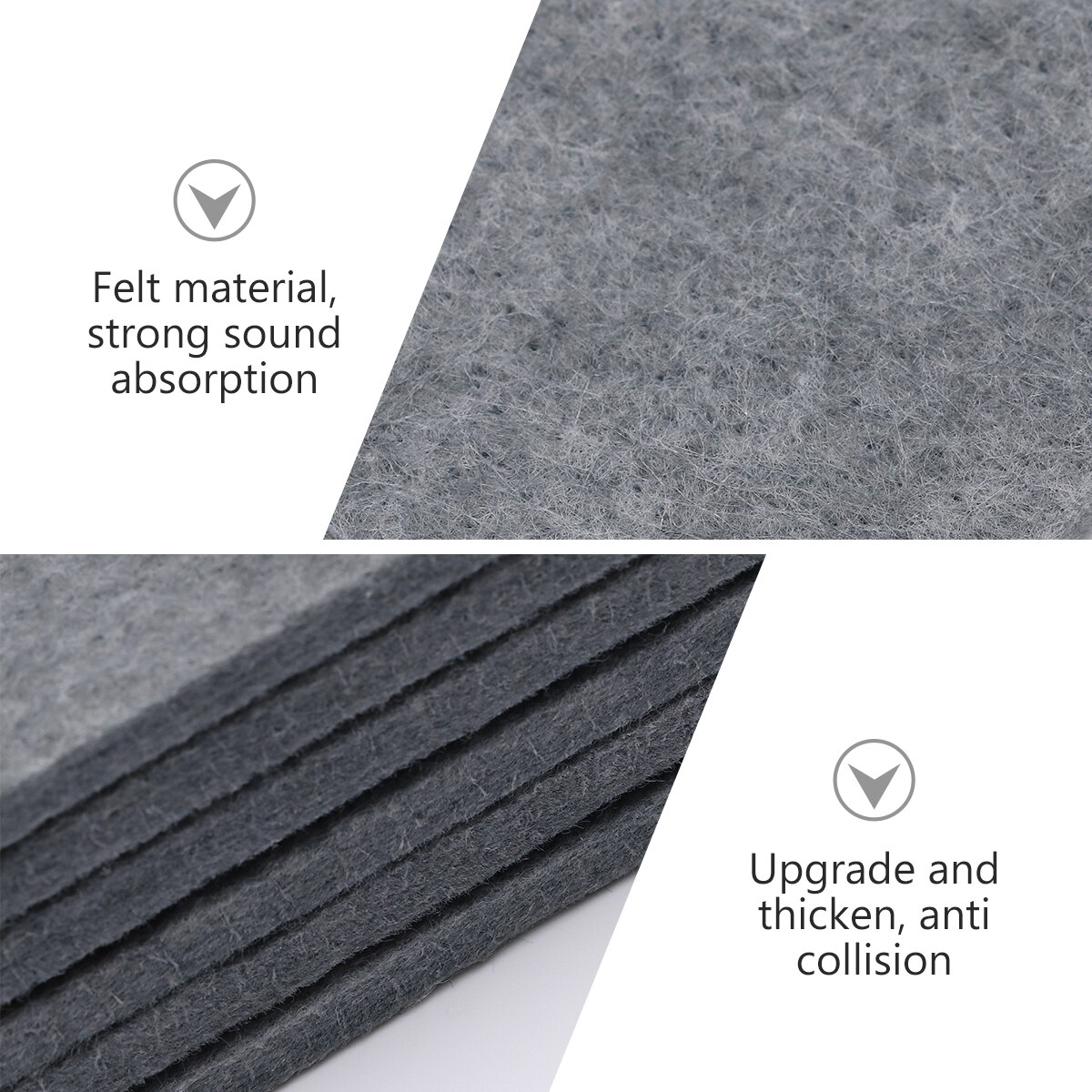 6pcs Felt Panel Dumboard Acoustic Absorption Panel Wall Decoration