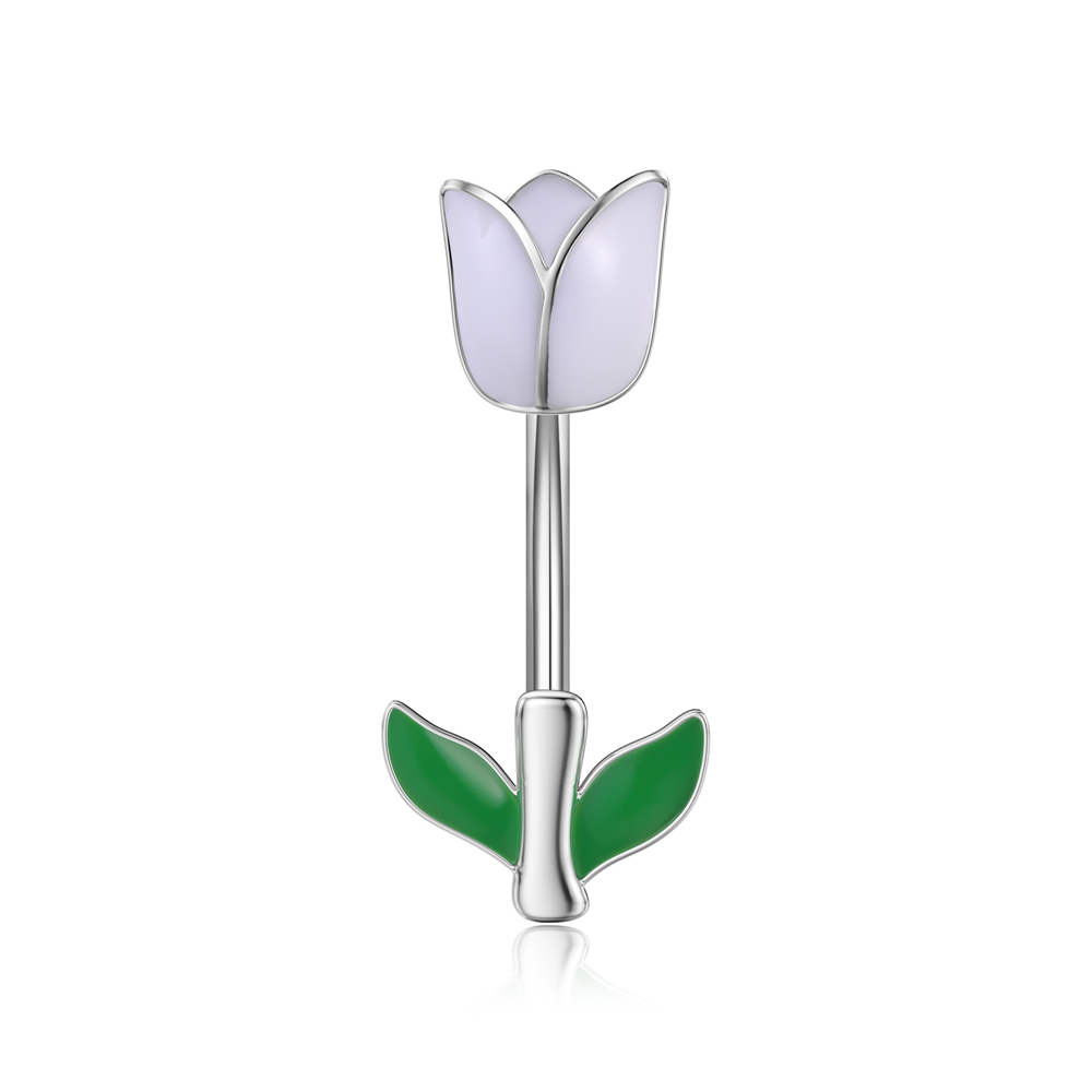 14G Hart Bloemvormige Navel Piercing Ornament Water Navelpiercing Hanger Buik Nombril Piercing Vrouwen Sieraden: Goud-kleur