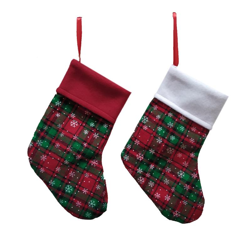 Kinder Weihnachten Stocking Decor Weihnachten Strümpfe Santa Candy Tasche Socke Kinder Candy Tasche Santa Claus Weihnachten Socken Baum Ornamente