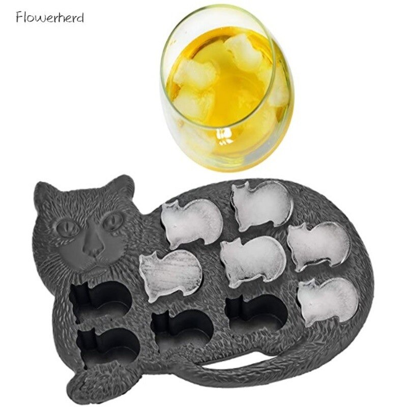 Kat Ice Tray Siliconen Mal Diy Cartoon Pet Ice Cub Grandado