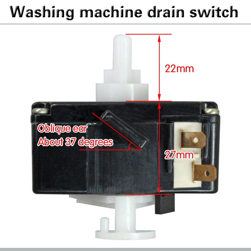 1pc washing machine drain switch, inclined ear drainage switch, double cylinder washing machine drain function switch