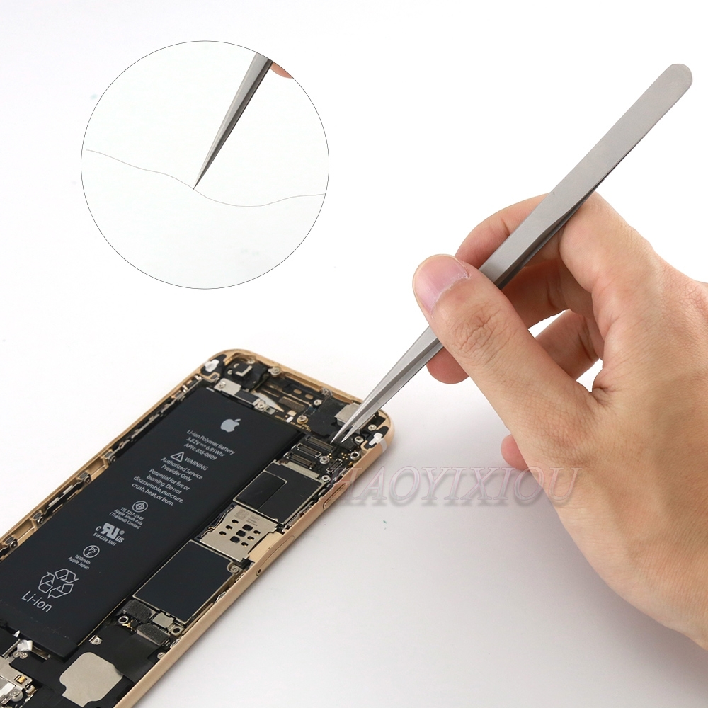 BST-26 Stainless Steel Electronic Pointed Tip Straight Tweezer