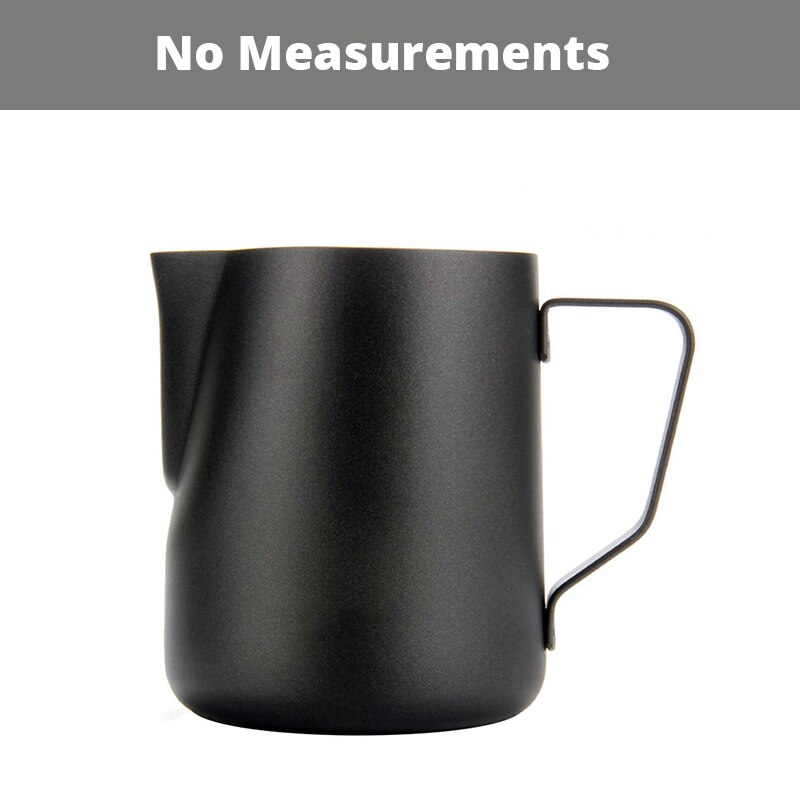 Капучинатор для молока melkeskummende skummende mugge - ikke-pinne belegg latte Kunst espresso cappuccino - matkvalitet 18/8 stainles: Svart / 600ml