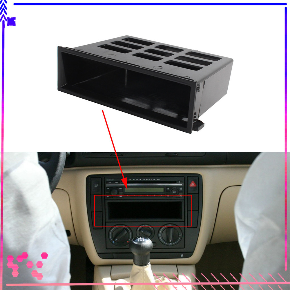 Black Dashboard Center Storage Tray Cubby Box for VW Jetta Golf MK4 Bora Passat B5 Sharan Transporter Lupo 3B0857058 1J0857058A