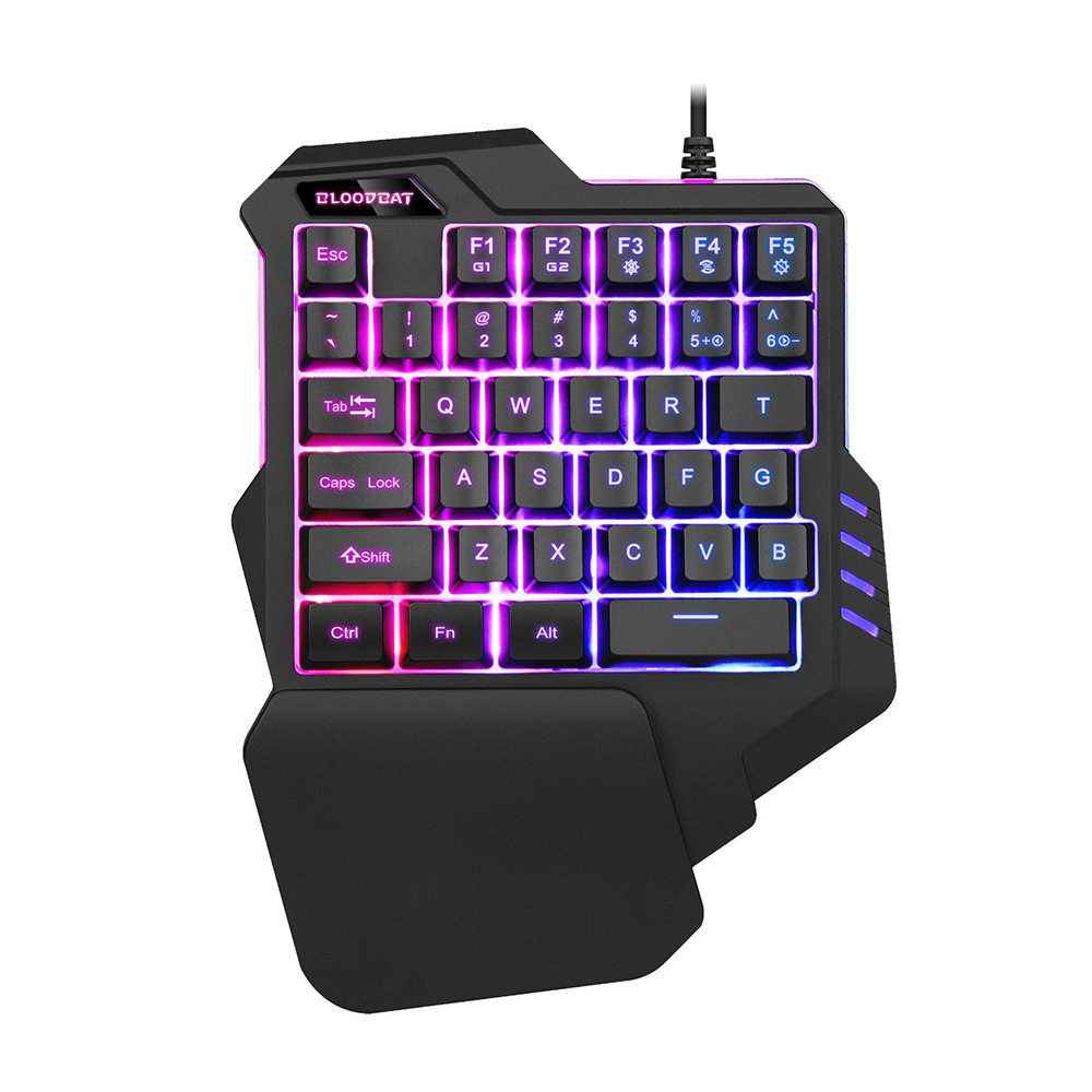 Combo clavier et souris de jeu rétro-éclairé rvb, 3200 DPI, une main, avec convertisseur pour PS4, Xbox, Nintendo Switch