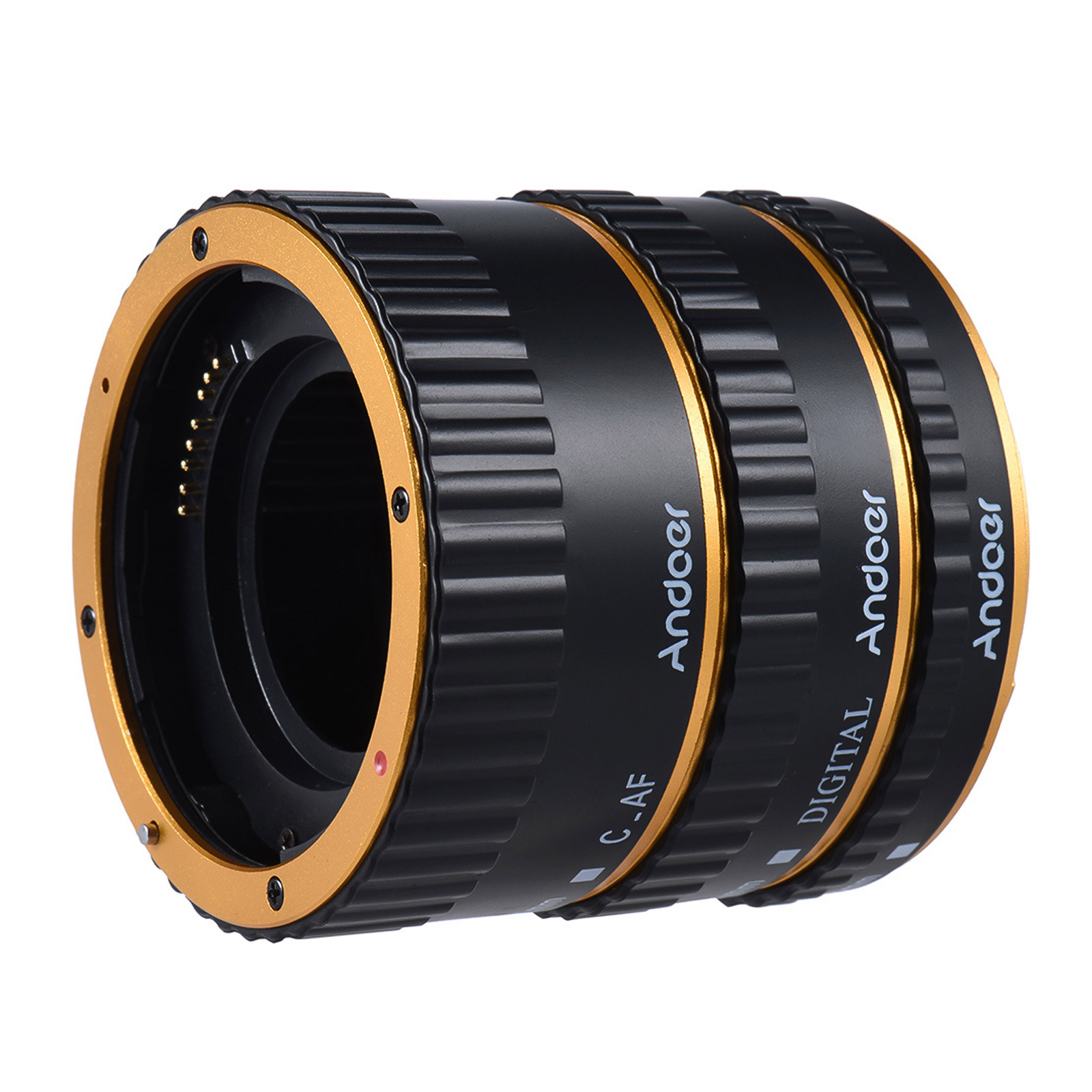 Andoer-anillo adaptador de lente para cámara Canon EOS EF EF-S, accesorio de extensión de Macro AF con enfoque automático TTL, modelo 60D, 7D, 5D II, 550D, STOCK de CN/CZ/US: Gold
