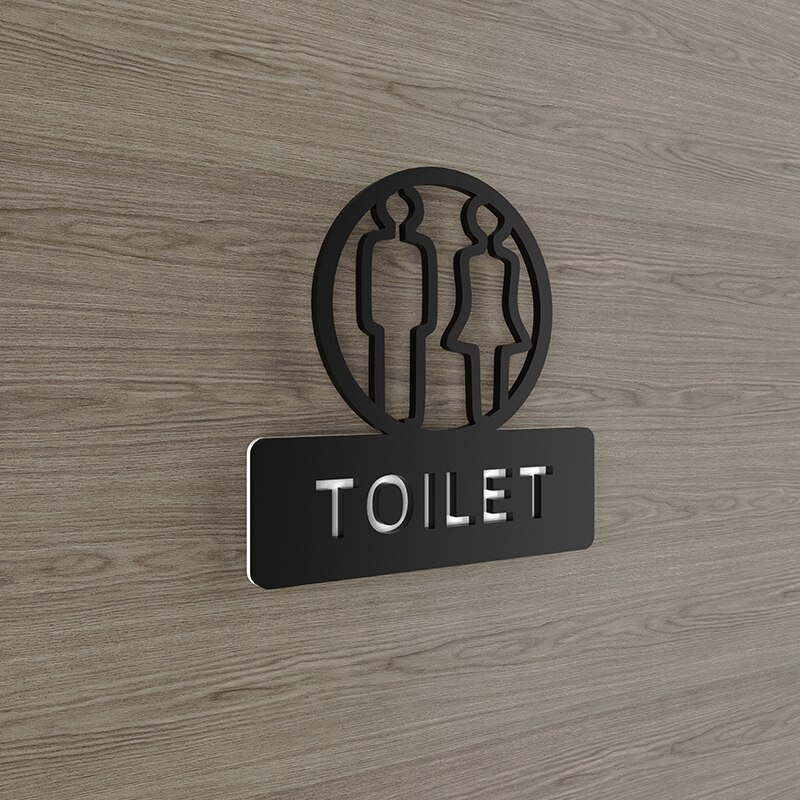 Toilet bewegwijzering toilet bord plaat mat goud wasruimte Toilet bewegwijzering toilet bord plaat mat goud wasruimte