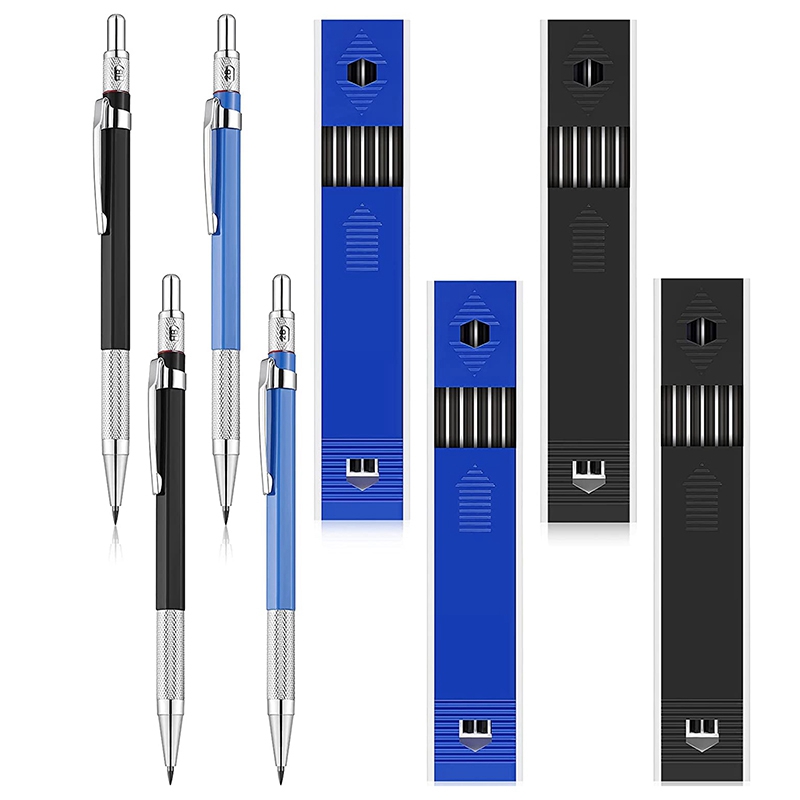 Clyictz 72 Stuks Timmerman Potlood Vullingen 2,8 mm Wit, Solid Mechanische Potloden Refill Vervanging