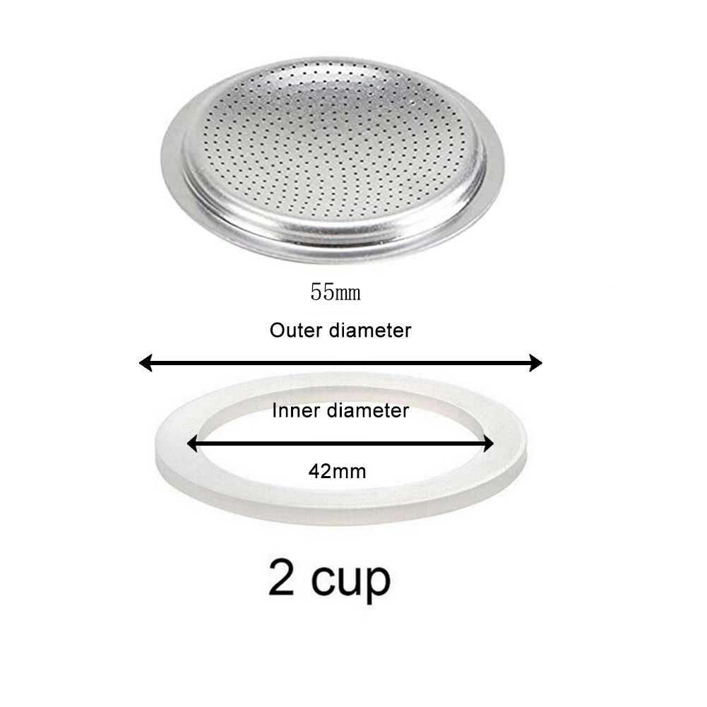 Coffee Rubber Rings Italian Moka Pot Flexible Washer Gasket Ring Coffeeware Replace For Cups Moka Pot Espresso Coffee Makers: light green