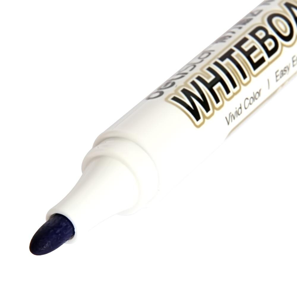 1pc Deli 2mm Easy Erase Whiteboard Marker Pen Black Blue Red Low-odor Fast Dry Markers Office School Supply Drawing Stationery: Blue 1pc