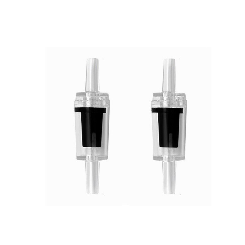 2 stk kontraventil  co2 udstyr 4 x 6mm akvarie  co2 system diffuser vandtank kontrol  co2 modstrøm fisketank tilbehør: 2 stk. sort