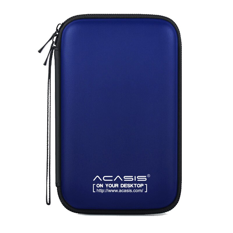 2.5 Inch Hdd Box Bag Case Draagbare Harde Schijf Schijf Zak Voor Externe Hdd Box Power Bank Case Opslag Bescherming doos: Blue