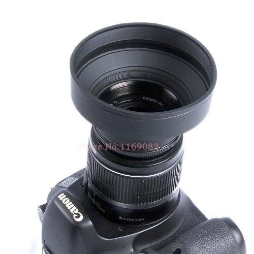 2pcs 49 52 55 58 62 67 72 77mm 3-stage Rubber Lens Hood for Dslr 5D2 5D3 60D 6D 5D4 1000D 100D D3200 D7100 D5200 D610 D600 lens