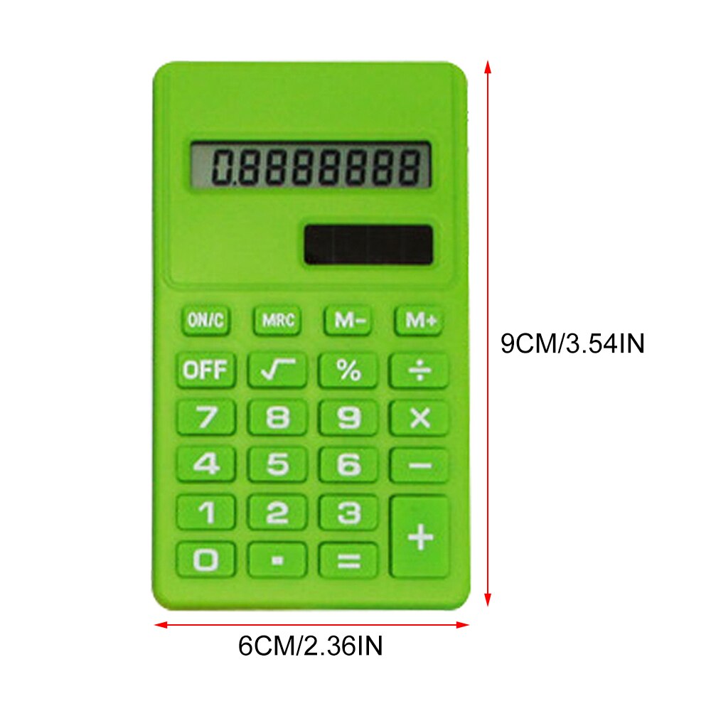 Mini Calculator 8 Digits Display Handheld Pocket Size Basic Calculator for School Students Children Office Supplies