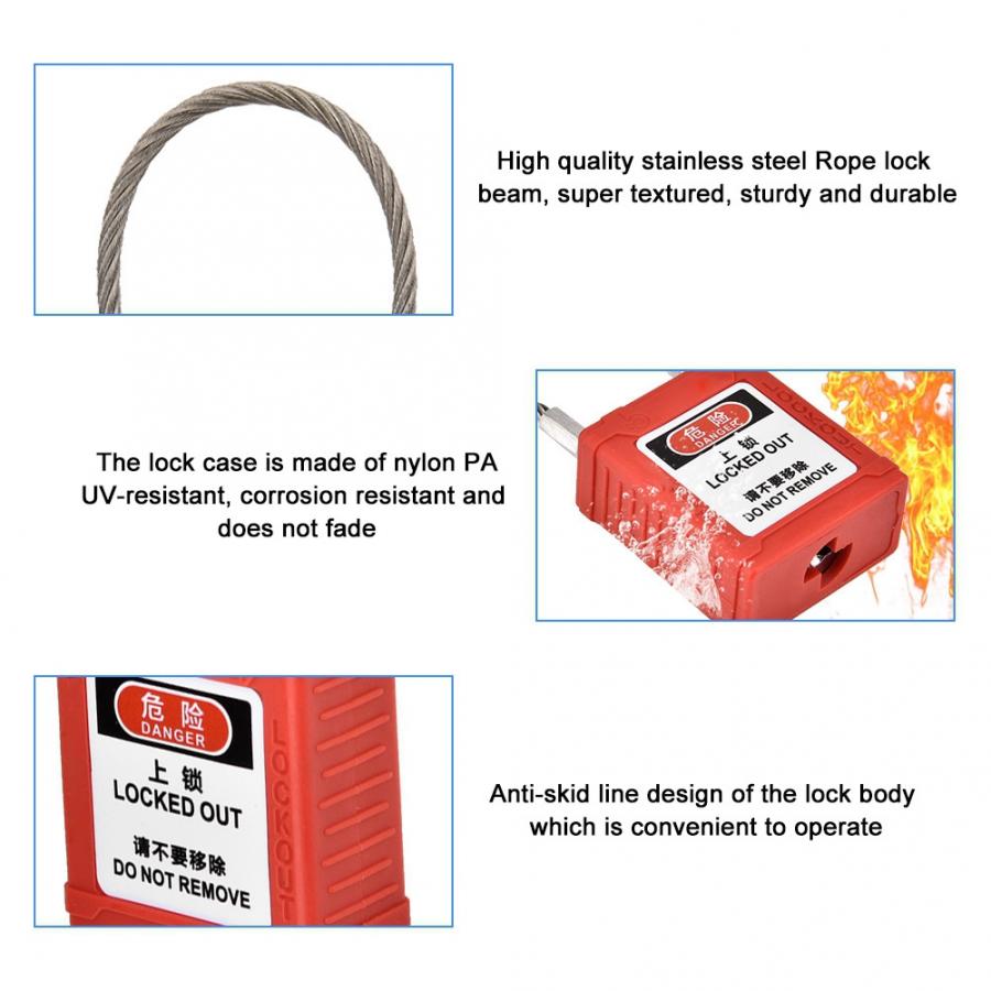Engineering Safety Padlock Rope Long Beam Lockout Tag Out Isolation Lock