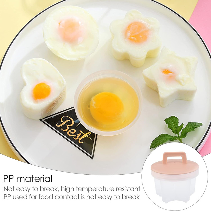 Anyohoe 4 stk/sett eggkoker eggkoker hardkokte egg uten skall eggkopper eggformmaskin med lokk børste kjøkken eggverktøy