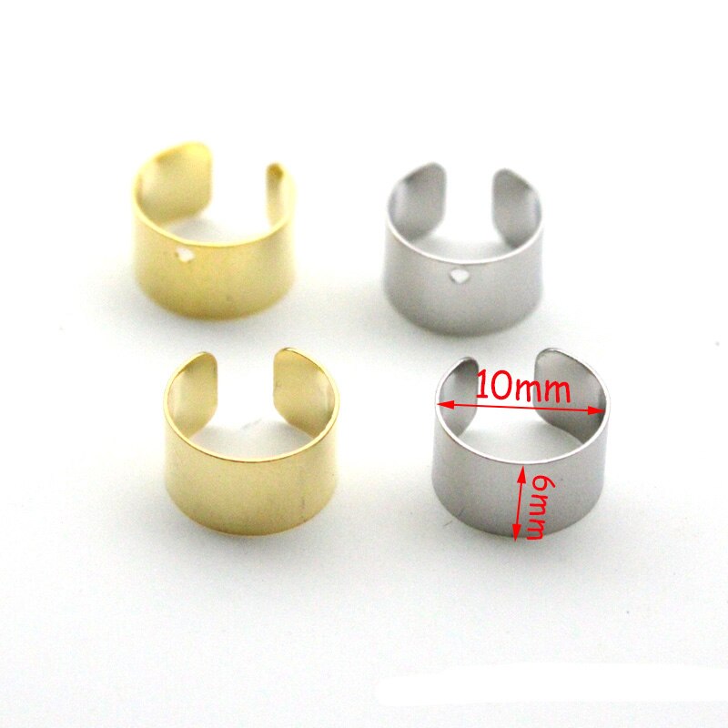 20pcs/lot Stainless Steel Gold Earrings Findings Body Jewelry No Pierced Non-piercing Ear cuff Ear Clip Earrings for Women Men