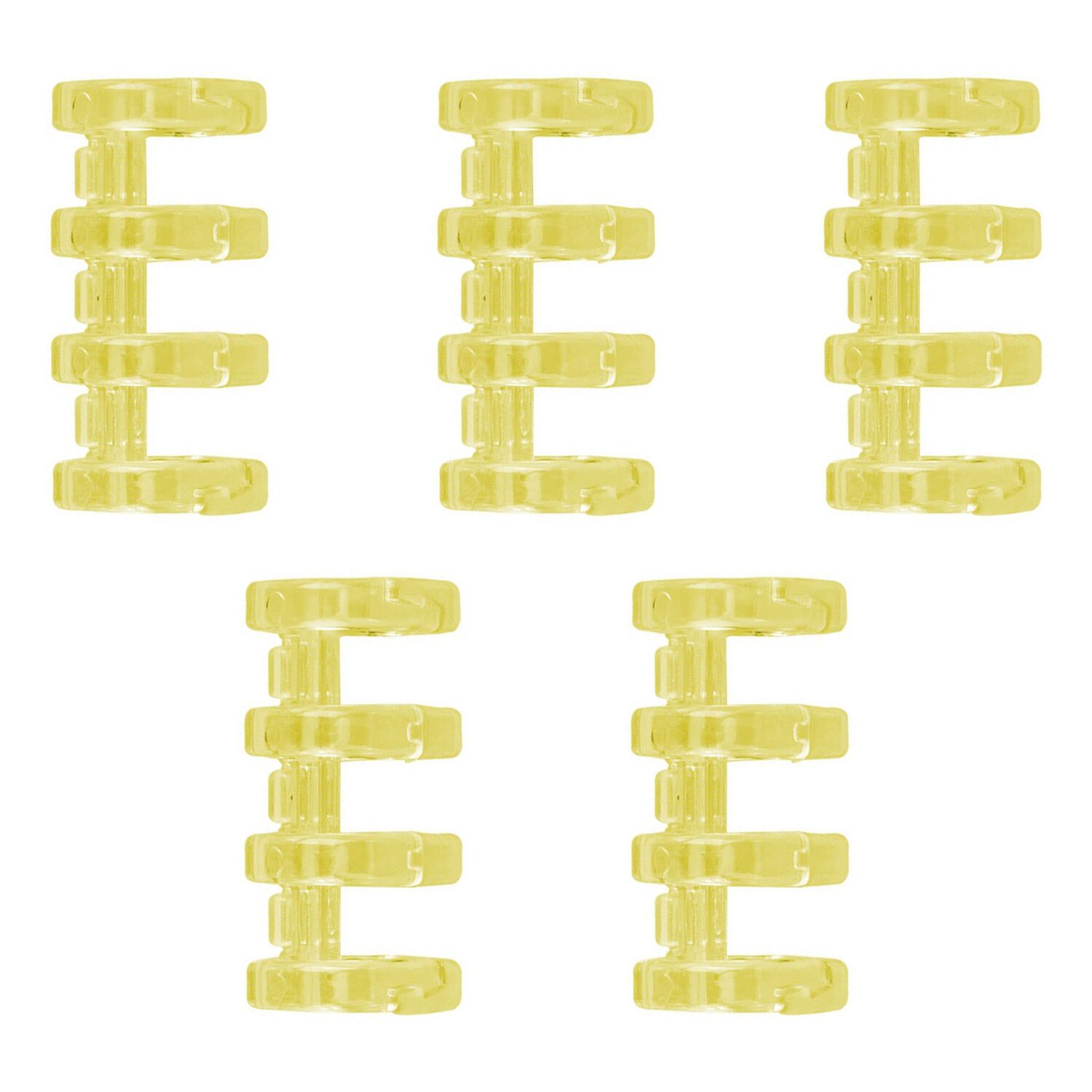 Ensemble de 5 Clips créatifs pour classeur à 5 trous, anneaux en spirale à 5 trous, reliure de livres à feuilles mobiles, bobine de scrapbooking, pour Album de bricolage: Yellow-3.3x1.5cm