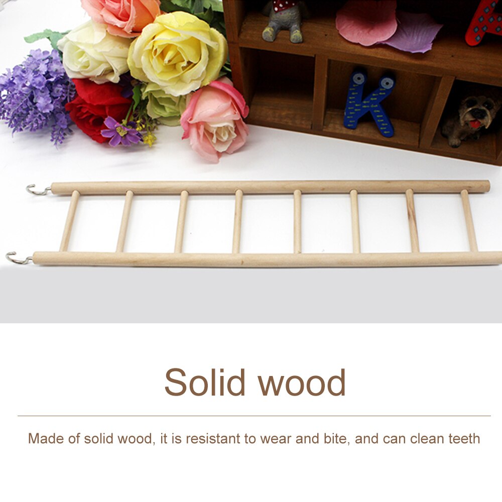 3/4/5/6/7/8 escada aves brinquedo escadas de madeira balanço scratcher poleiro escalada pássaro gaiola hamsters papagaio brinquedos pendurado suprimentos para animais de estimação