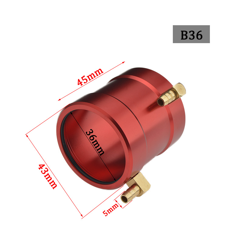 RC Stiefel Gute Aluminium CNC Marine Motor- Wasserkühlung Jacke für RC Stiefel B20/B36/B40 Ich würde 20/36/40mm Bürstenlosen Motor-: Schwarz