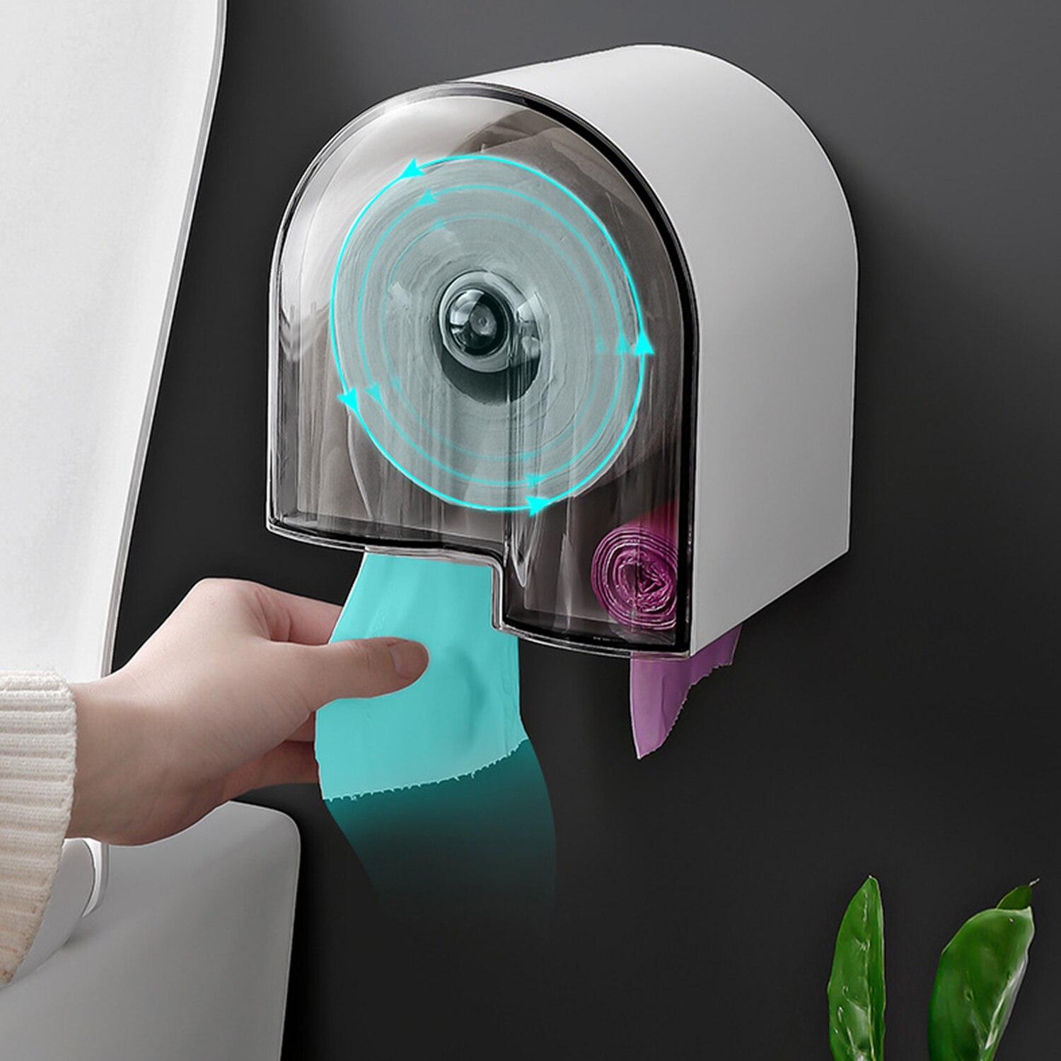 Papieren Handdoek Dispenser Wandmontage Papier Houder Dispenser Waterdichte Badkamer Toiletpapier Dispenser Vuilniszakken Dispenser