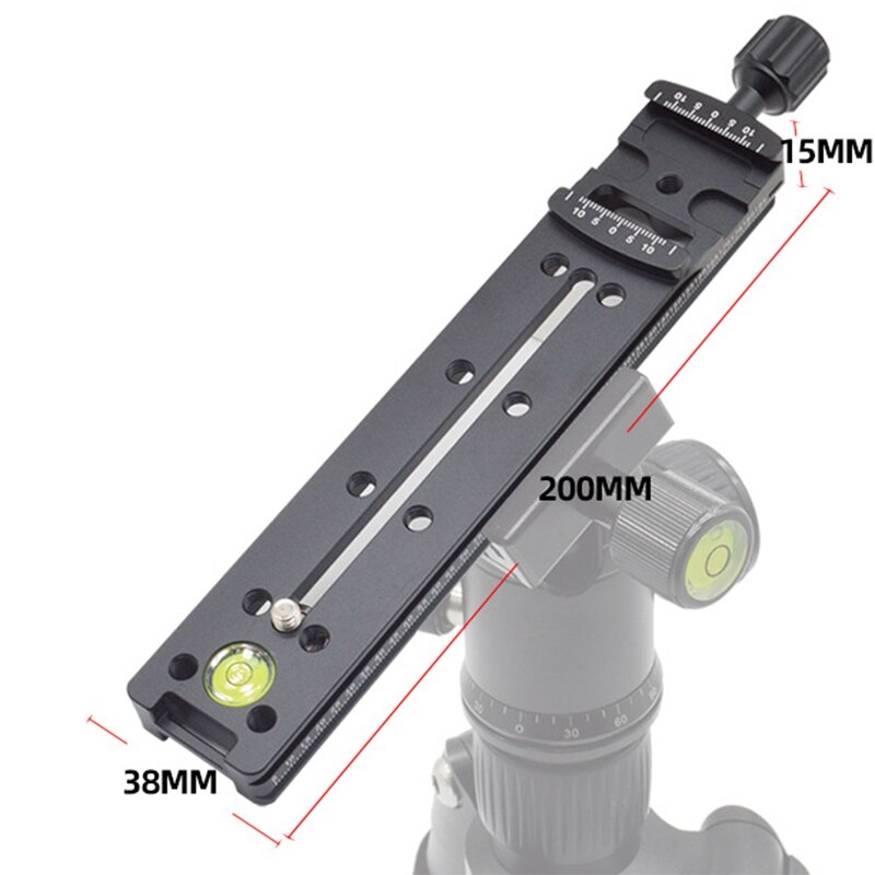 NNR-200 Nodal Slide Rail Quick Release Plaat Klem Adapter Voor Macro Arca Aluminium Statief Quick Release Plaat Fotografie Toegang