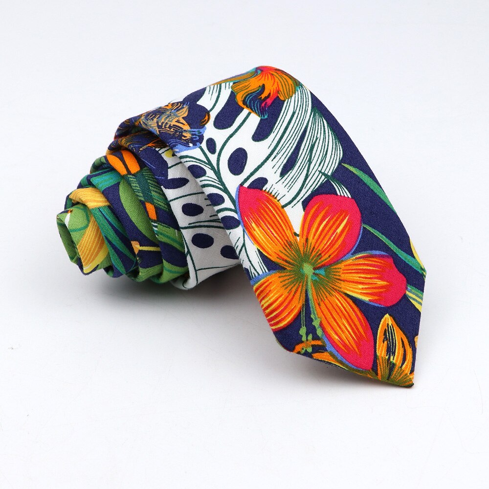 Bloemen Tie Voor Mannen Vrouwen Skinny Casual 100% Cotton Casual Bloem Skinny Hals Voor Bruiloft Suits das: 17