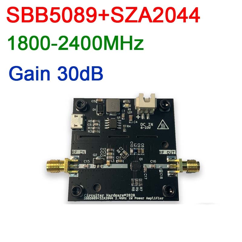 SBB5089 + RF2126 1800 ~ 2400MHz 1W amplificatore di potenza RF DC 8-23V per 2.4Ghz wifi Bluetooth prosciutto Radio Amplificatore