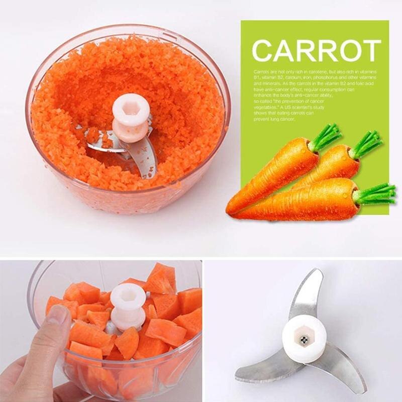 Manual Fruit Vegetable Chopper Hand Twist Pull Food Cutter Shredder Nuts Cutter Grinder Onion Mincer Garlic Kitchen Accesso E9C4