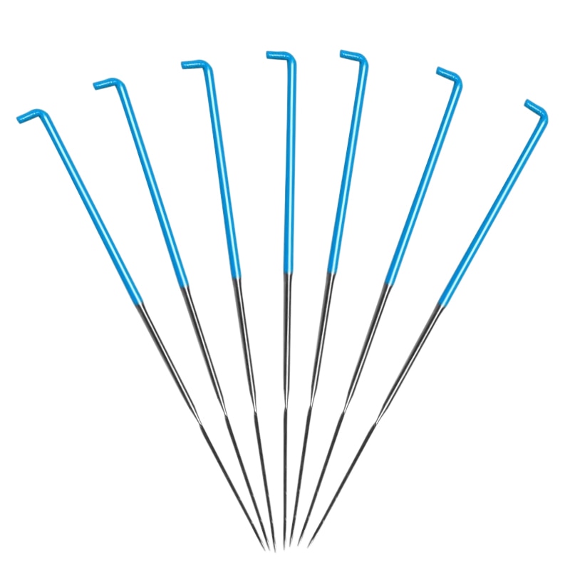 Lmdz 7 Stuks Wol Vilten Levert Viltnaalden Kit Naaldvilten Tool Met Plastic Doos Voor Wol Vilten (Blauw, L)