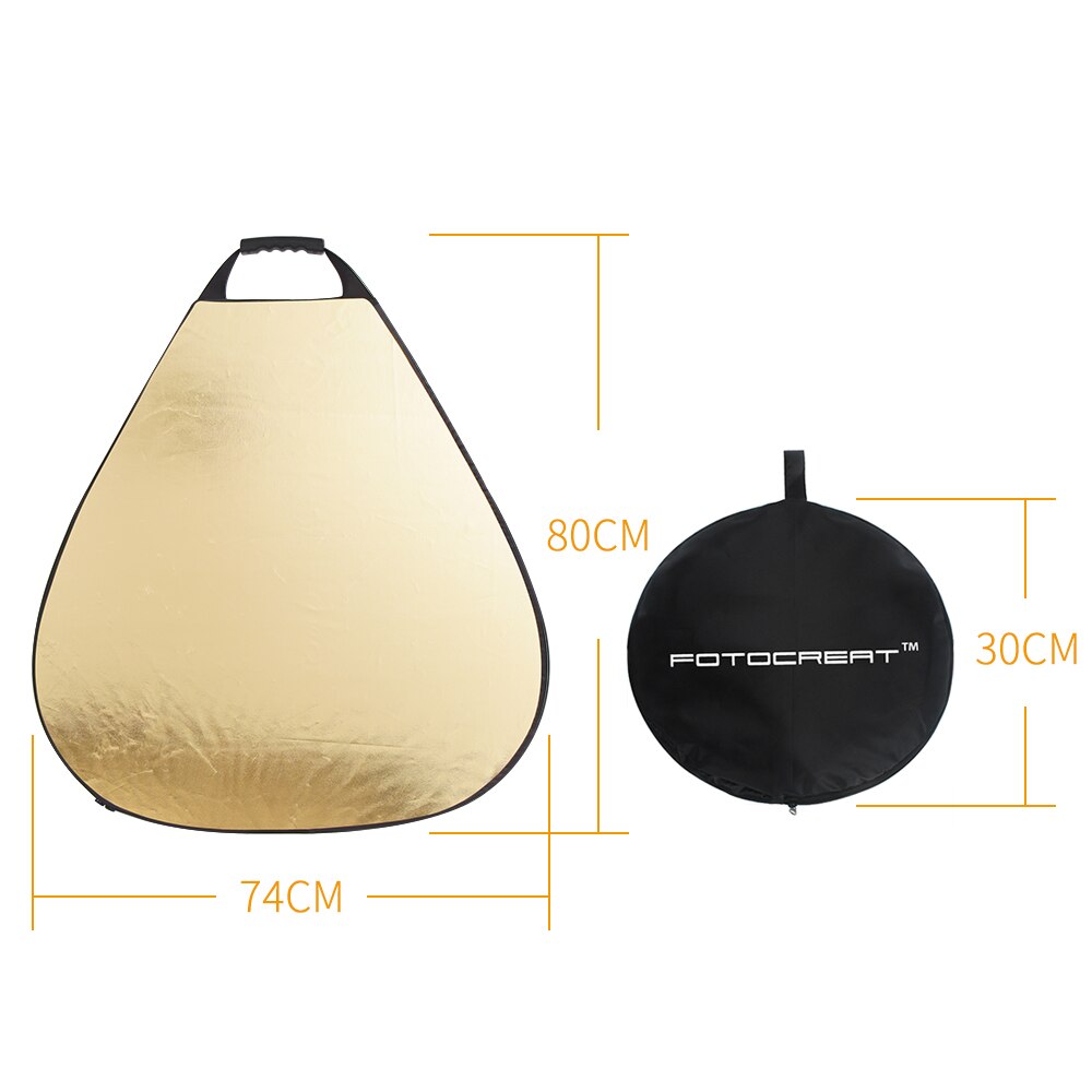 32”(80cm) 5 in 1 Triangle Multi Disc Photography Studio Photo Collapsible Light Reflector handhold portable photo disc