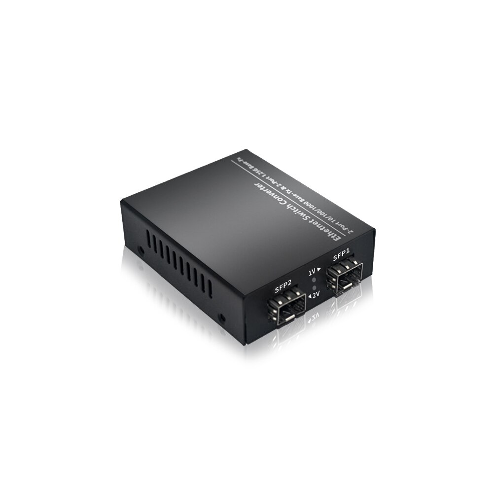 Gigabit 2 Sfp 2 RJ45 Ethernet Media Converter Met Sfp Fiber Poort. 10/100/1000Mbps Sfp Media Converter/Fiber Transceiver