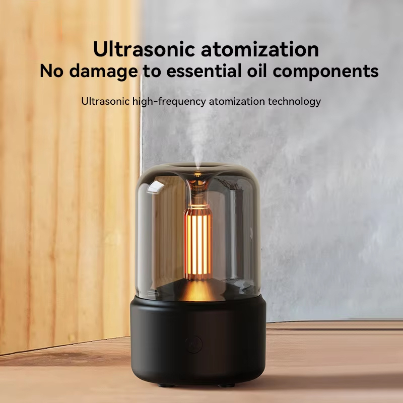 Mini Aroma Diffuser Home Portable USB Plug Air Humidifier Essential Oil Night Light Candlelight Sprayer for Bedroom