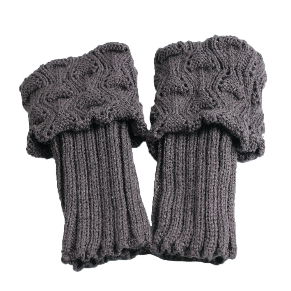 10 kolor długie kobiety dzianiny zimowe getry stałe zimowe skarpetki W7001 #: ciemny szary