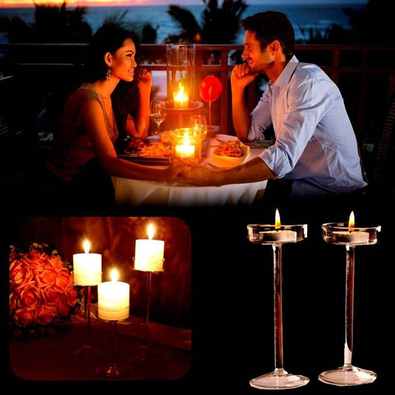 Candelabro alto europeo, candelabro de cristal, centro de mesa de boda, soporte de cristal, decoración de cena romántica