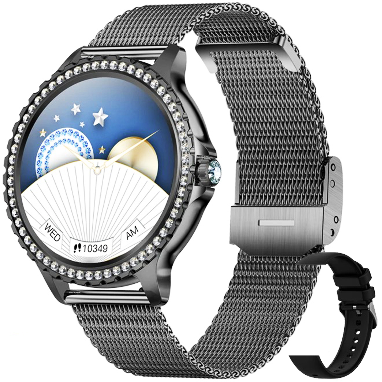 EIGIIS-Montre intelligente I58 pour femme, écran HD 2024 ", montres de sport à la , appel Bluetooth, moniteur de santé, étanche IP67, , 1.32: WHITE
