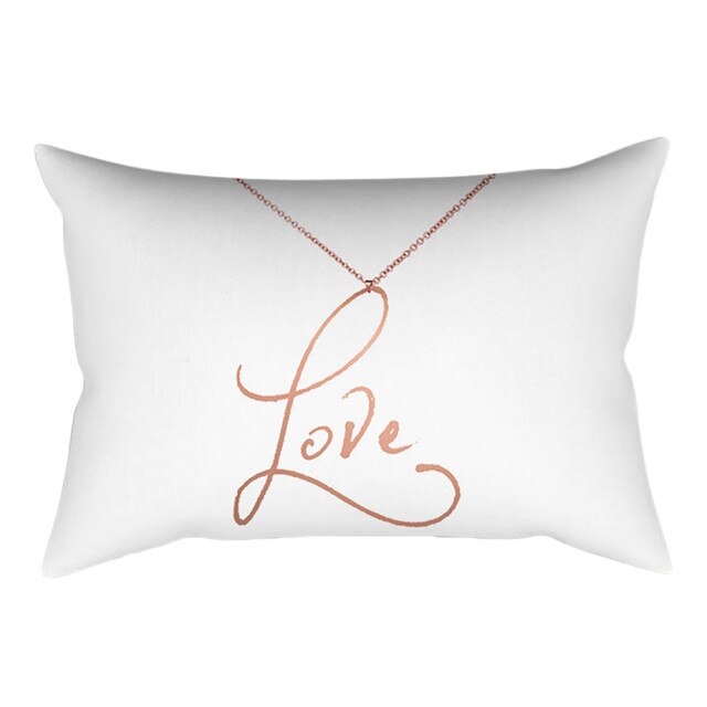 rettangolo casa decorazione cuscino coperchio rosa oro rosa quadrato federa ufficio decorazione gettare cuscini 30X50cm