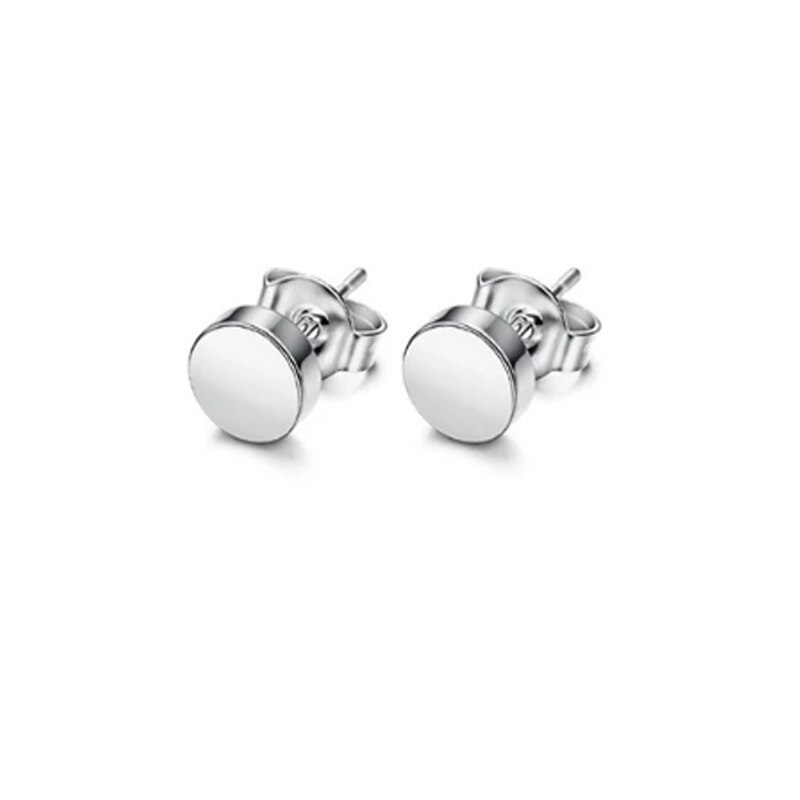 6 Pairs Stainless Steel Black Stud Earrings for Men And Women Huggie Hoop Earrings Set Cartilage Ear Body Piercing: Style E-1 pairs