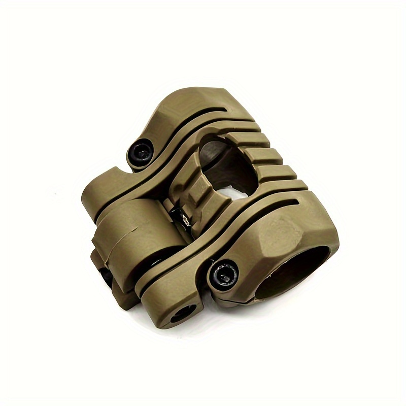 Supporto per torcia per casco Supporto per morsetto per luce in plastica multi-angolo da 25 mm con chiave Supporto per guida laterale Accessorio rapido per casco: nero