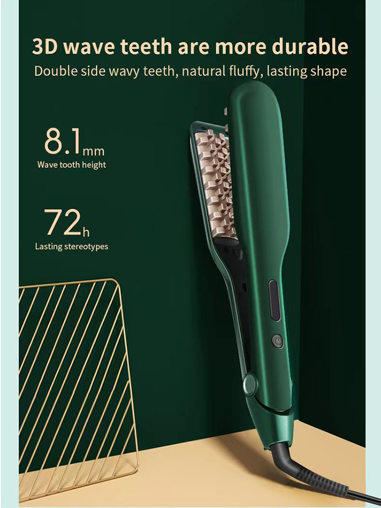 Rizador de pelo esponjoso, rizador corrugado, rizador de pelo de cerámica, voluminizador, férula para permanente de maíz, pinzas para rizar el cabello, herramienta de estilismo