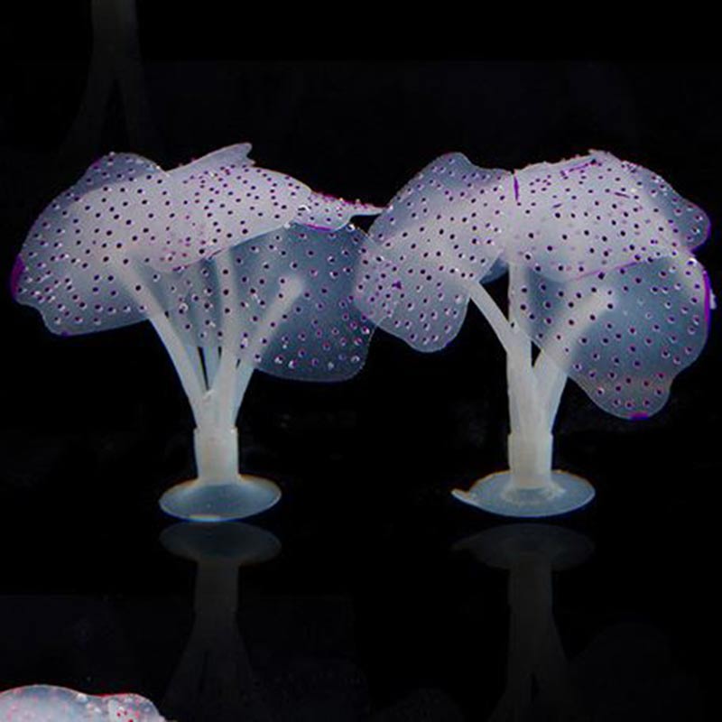 Aquarium Gloeiende Kunstmatige Kwallen Siliconen Gesimuleerde Waterplanten Fluorescerende Vivid Kwallen Aquarium Decor E2