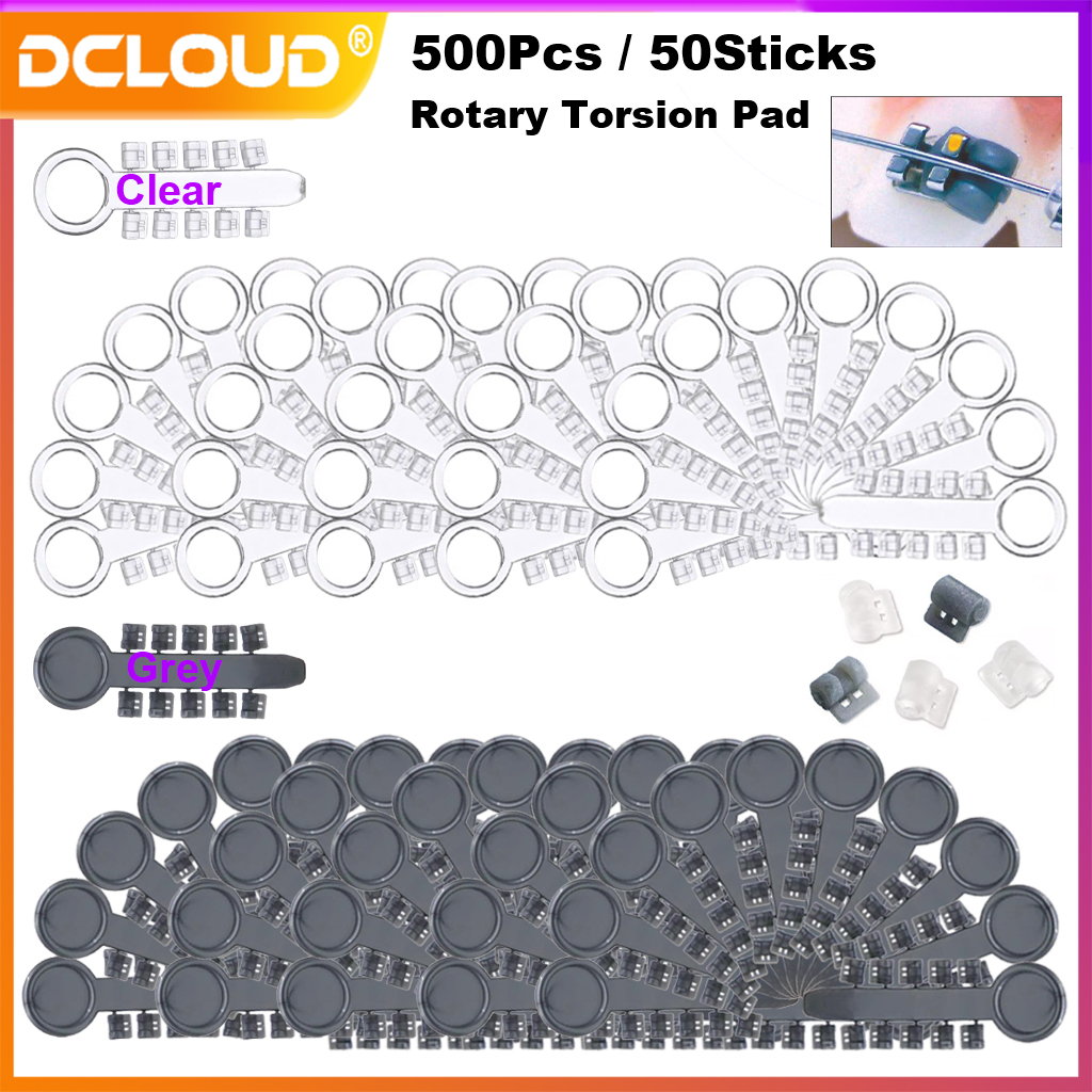 Cales de Rotation Orthodontiques Dentaires, Coussretours de Torsion à Distance, Bandes artificiel astiques pour Bretelles d'Arc, 500 Pièces = 50 Bâtons
